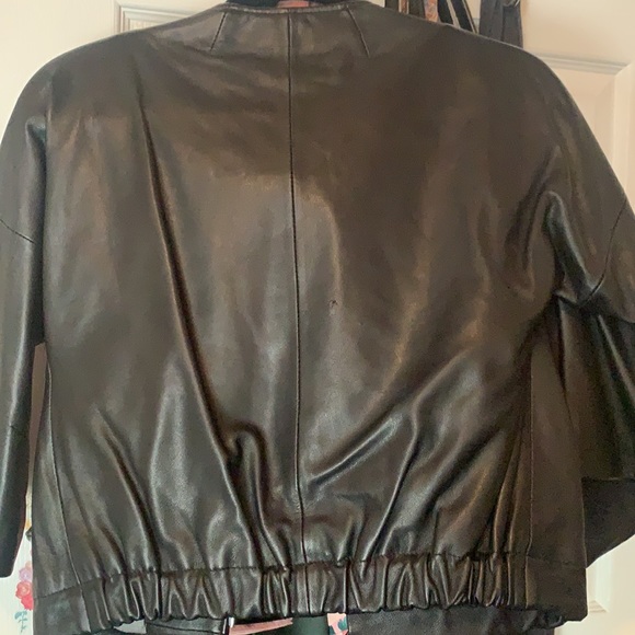 Max Azria Black Leather Jacket - Picture 9 of 10